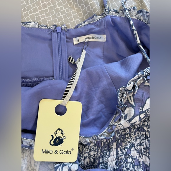 Mika & Gala Women’s Purple & White‎ Mini Dress Size 8 (NWT) - Picture 7 of 10